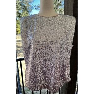 Anthropologie Fatima Sequin Ombre Sleeveless Top NWT Size 12 Originally $128